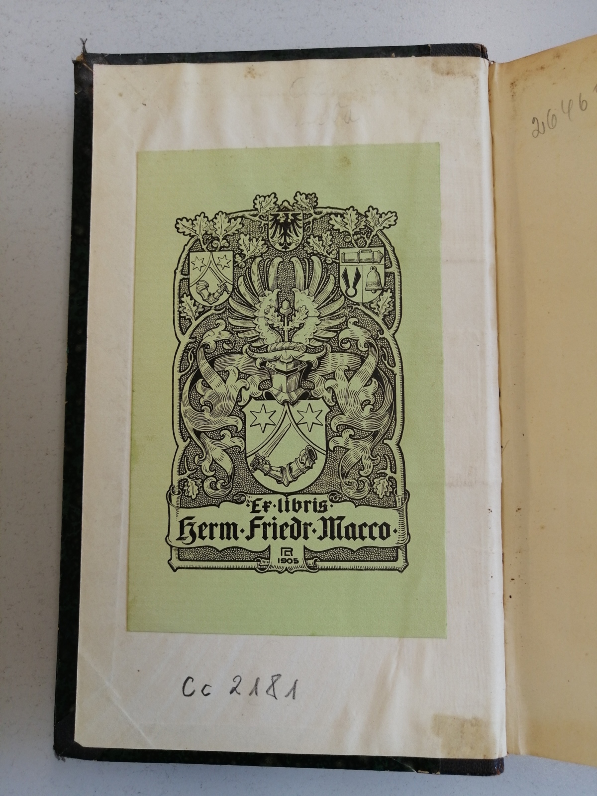 Ex libris Herm. Friedr. Macco, 1905