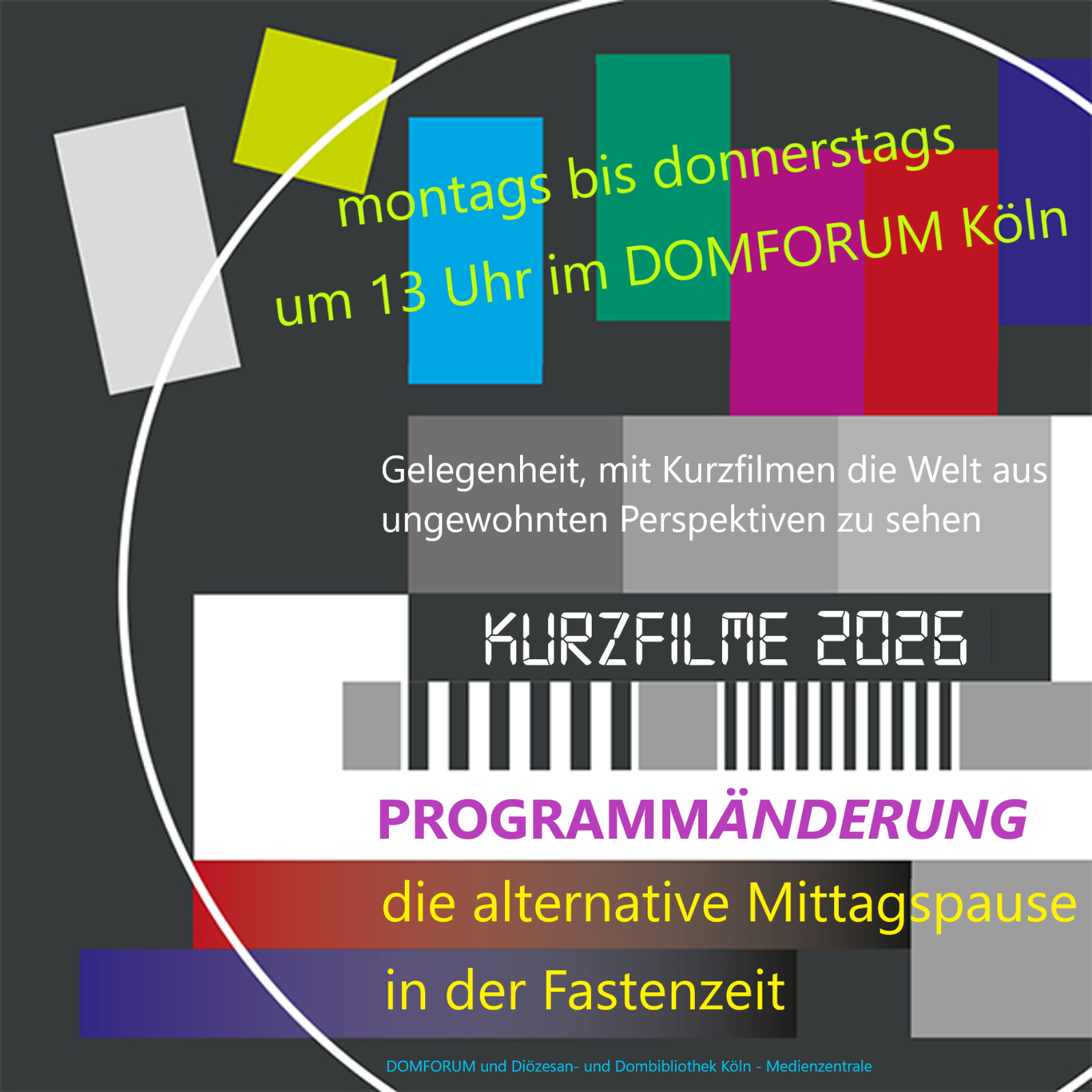 Programmänderung - Kurzfilme am Mittag 2026